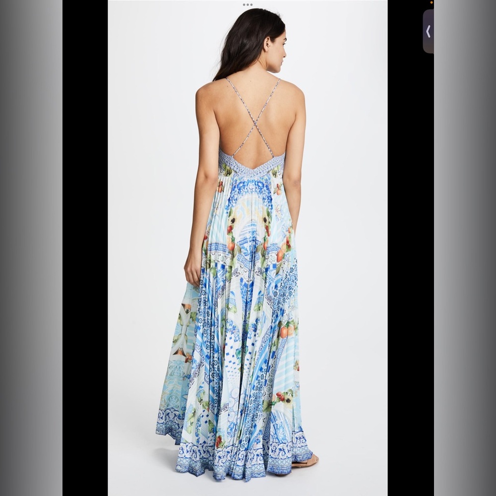 Camilla pleated slip dress open back - Picture 3 of 10